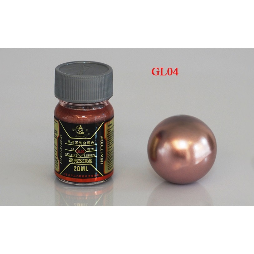 Sơn mô hình màu kim loại gold silver các loại Highlight Series GL Metal Color Metallic paint Lacquer Sunin