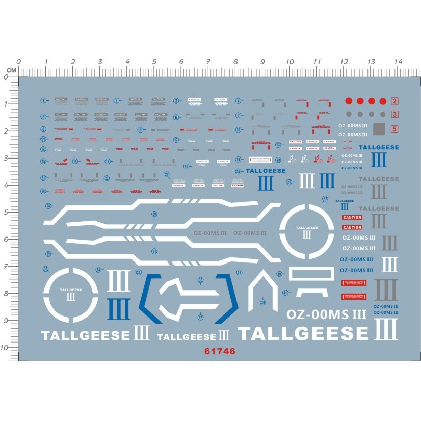 Decal nước mô hình MG RG tallgeese I II III FLUEGEL EW gundam wing các loại Water sticker