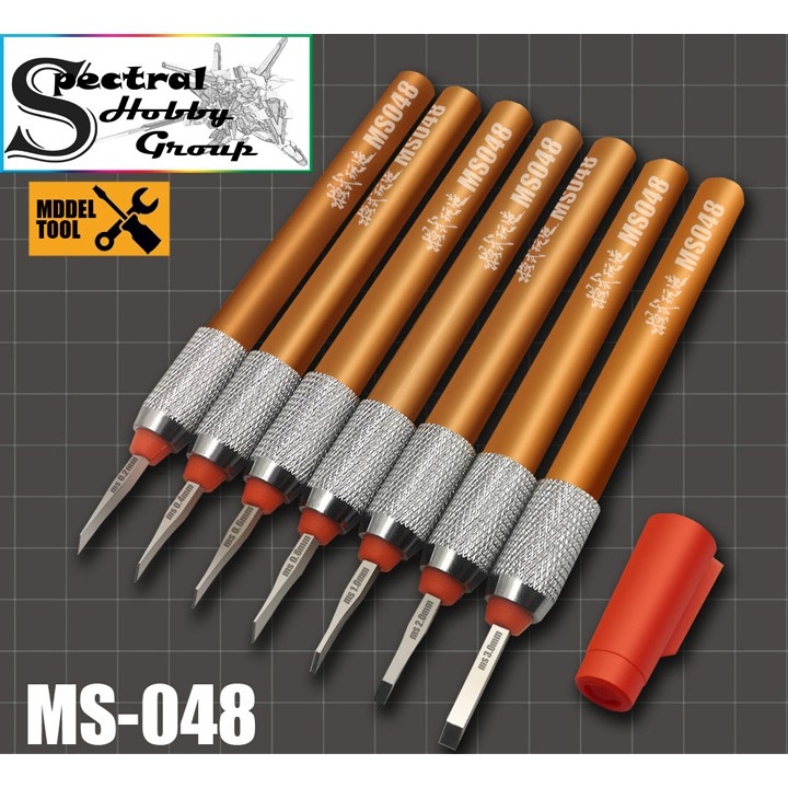 Chisel MS048 tạo lằn kẻ line cho mô hình kèm cán Chisel Precision Engraving Metal Engraving Push Knife