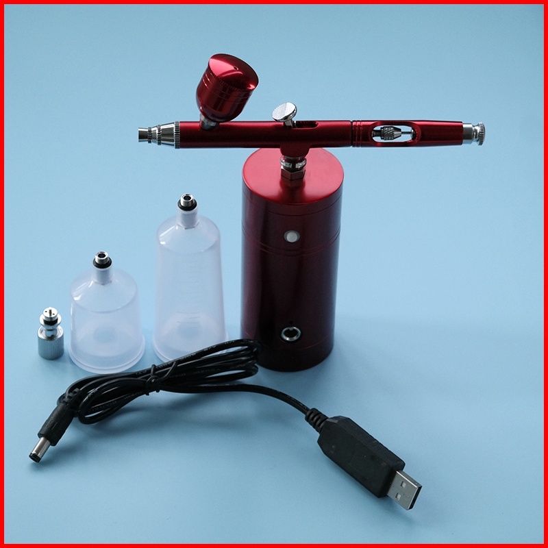 Máy nén khí máy sơn mô hình mini Airbrush Portable Charging Air Pump MK001 | bút sơn Mark Pen