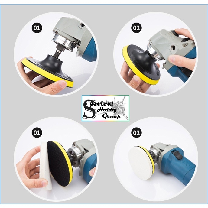 Dụng cụ Đế dán đĩa dính đánh bóng mài nhám (50mm - 100mm) Flocking sticky disc sandpaper