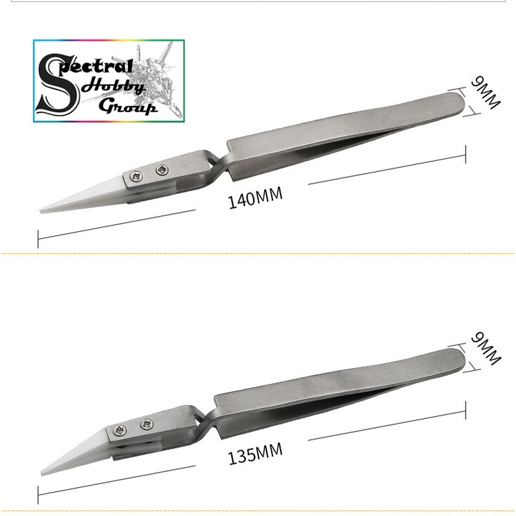 Dụng cụ nhíp cho mô hình / nhịp ngược đầu sứ Ceramic head reverse pointed