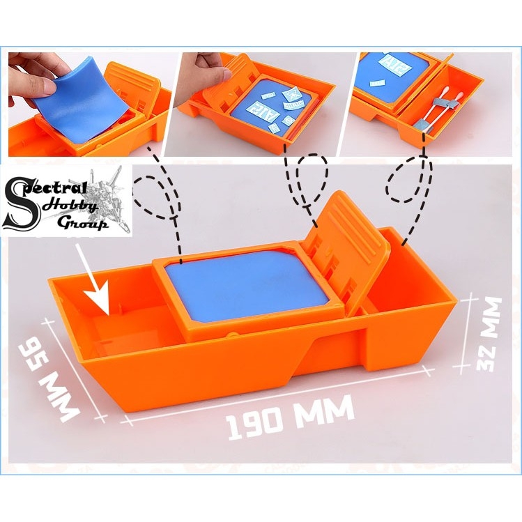 Khay dán decal nước Model water sticker work station (Tặng thêm nhíp gắp decal) - Dụng cụ mô hình
