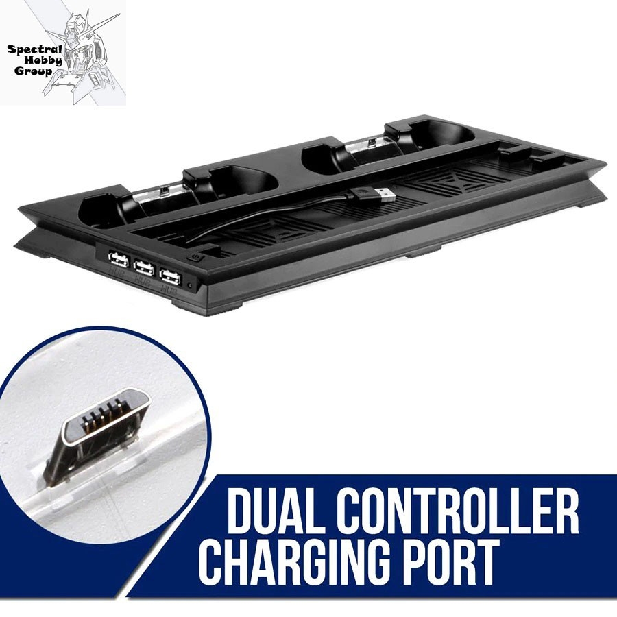 Đế chân đứng mấy chơi game PS4 Pro / Slim Ultrathin Charging Heat Sink stand Cooling Fan Dobe