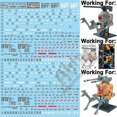 Decal nước dán mô hình MG RB79 Ball RB-79 các loại - Water sticker