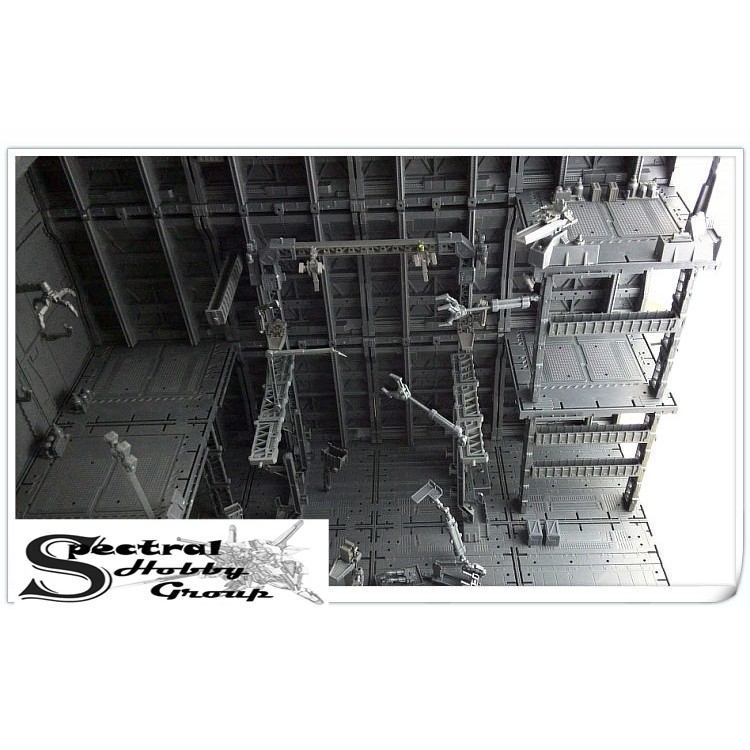 Mô hình sa bàn Domain base CG Set 18 bộ 4A+4B+1C+1D+1E+1F+3G+3H gundam Hangar