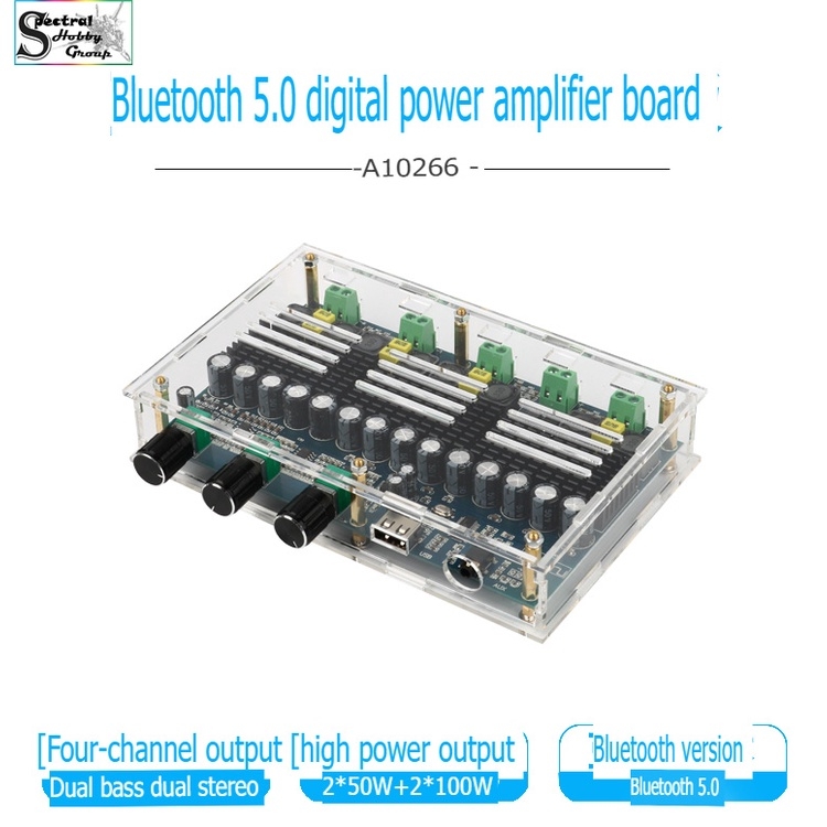 Mạch khuếch đại âm thanh 4 kênh 2*50W + 2*100W dual bass bluetooth 5.0 chất lượng cao Audio Amplifier A10266