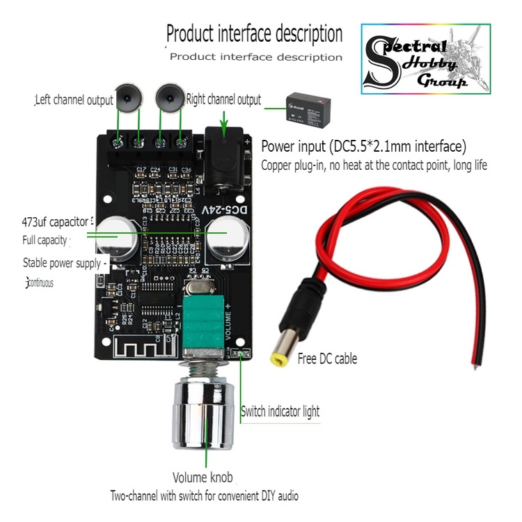 Mạch khuếch đại âm thanh HIFI 2.0 bluetooth 5.0 50w *2 chất lượng cao 502L Digital Audio Amplifier