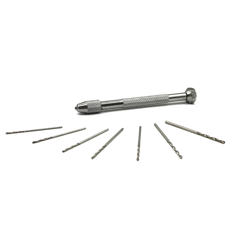 Dụng cụ mô hình khoan mini MANWAH 2133 (0.9-1.5mm) / 7 mũi khoan hobby tool
