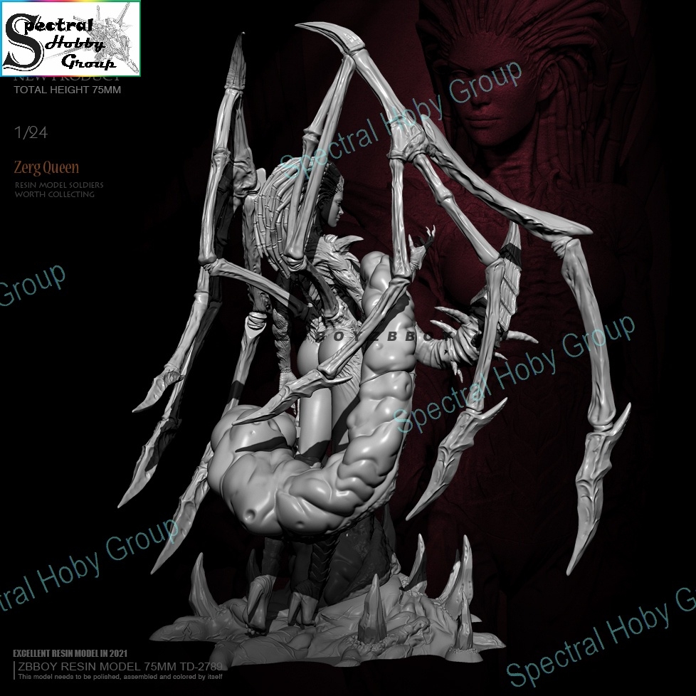 Mô hình nhựa Resin 75mm Zerg Queen TD2789B