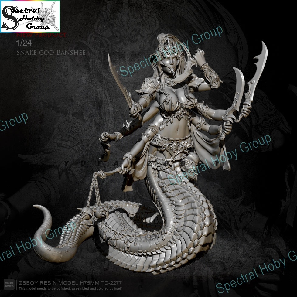 Mô hình nhựa 75mm Resin Snake God Banshee TD2277