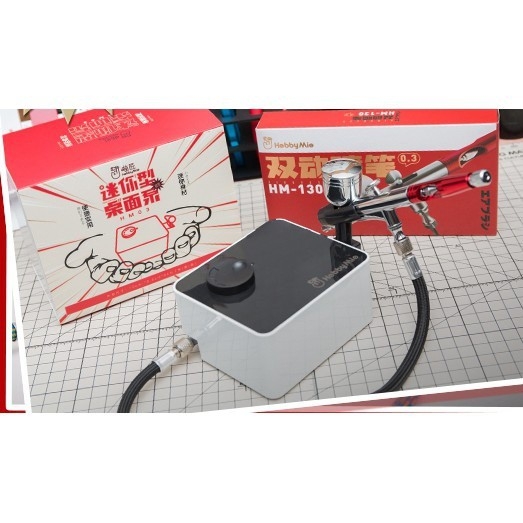Máy nén khí sơn mô hình Air Pump Compressor Mini Airbrush HM03 Hobby Mio Ensi AC09