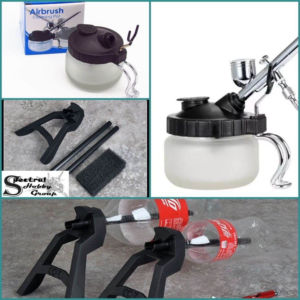 Bình xúc rửa bút sơn gác bút - Airbrush Cleaning Pot