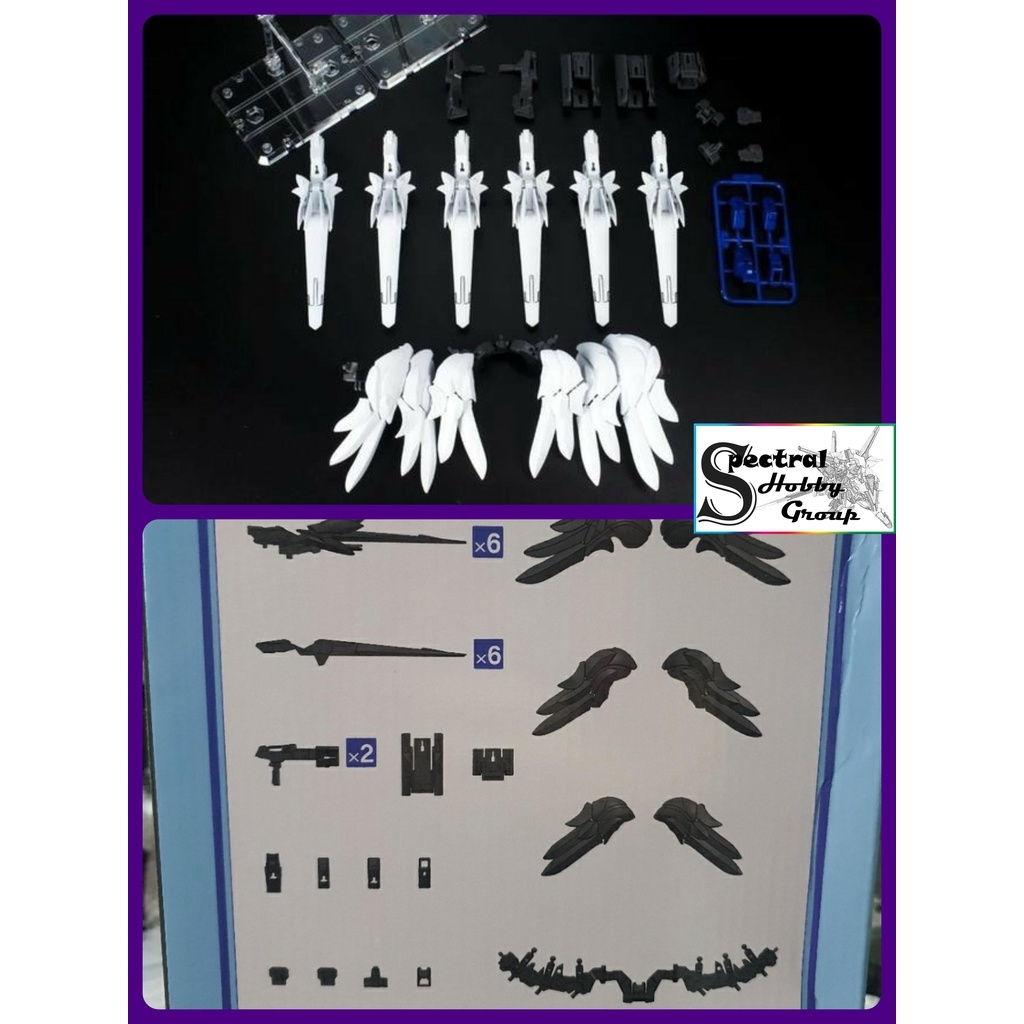 Phụ kiện lắp ráp MG 1/100 HIRM Snow White Wing Zero Pack Wing cannon (sp không kèm gundam)