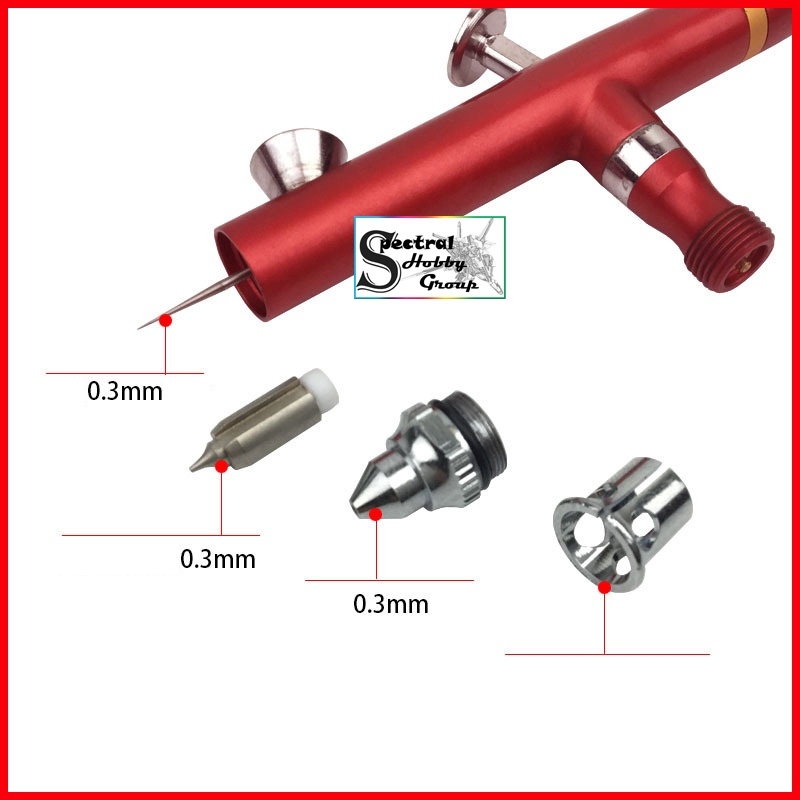 Bút sơn mô hình Airbrush Leo180 CL130A 0.3mm 7cc 10cc spraying double action
