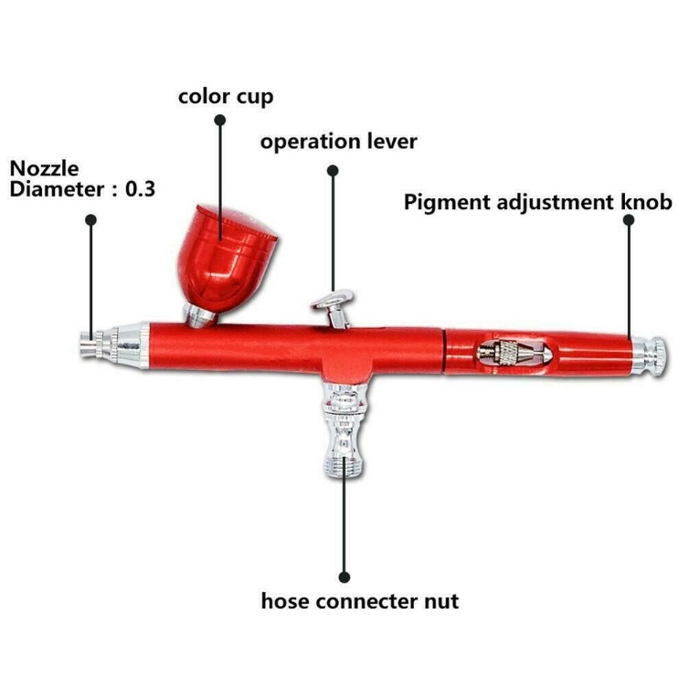Bút sơn mô hình 0.2mm 0.3mm Spray Gun Double Action - AR130 AC130 AR180 Airbrush