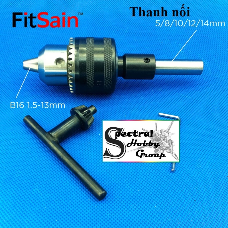 Bộ chuyển đổi đầu cặp kẹp mũi khoan 1.5-13mm kèm thanh nối B16 B10 drill chuck