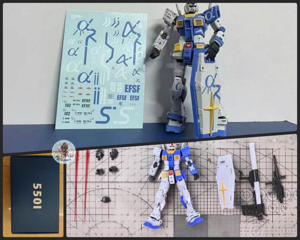 Mô hình lắp ráp RG 1/144 RX-78-2 2.0 RX78 Kowloon Fist Color Scheme White Base 5501