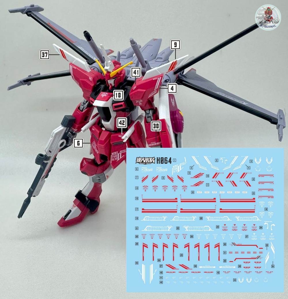 Decal nước HG Infinite Justice Type 2 các loại