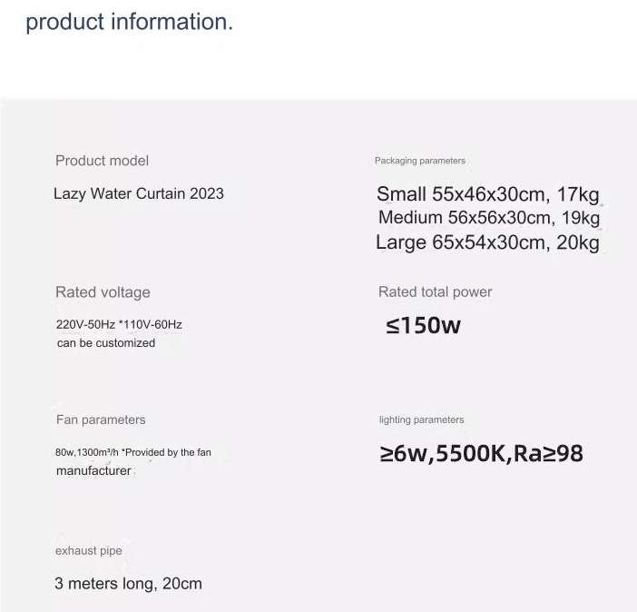 Hộp hút mùi sơn rèm nước Negative pressure Diversion SPRAY PAINT BOX LA23-D LAZY