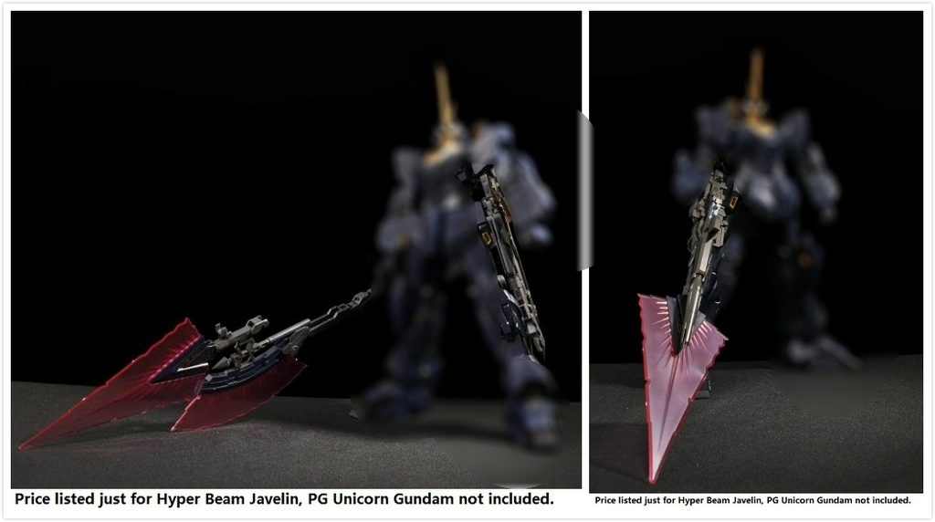 Phụ kiện lắp ráp PG 1/60 HYPER BEAM JAVELIN x2 Tomahawk giáo thương cho gundam Unicorn Banshee Phenex