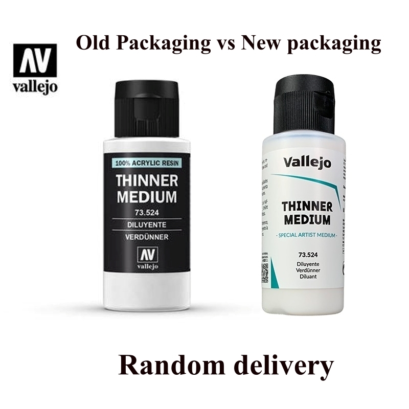 Sơn mô hình Vallejo dung môi pha sơn vẽ cọ tay Thinner Medium hand brush 70524 73524 Model Color Panzer Aces Game Colo