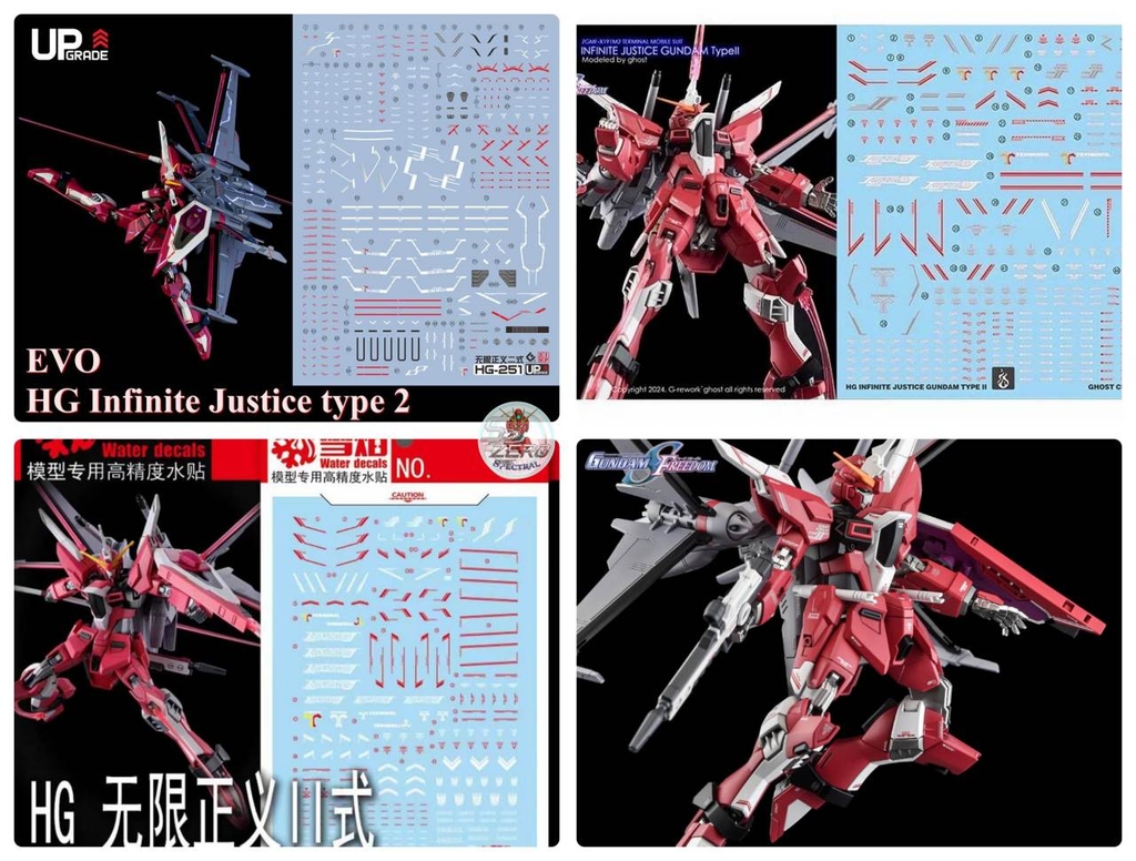 Decal nước HG Infinite Justice Type 2 các loại