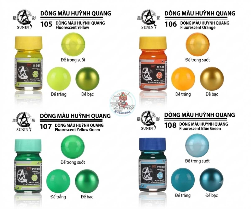 Sơn Sunin Huỳnh Quang Fluorescent Color S101-S108