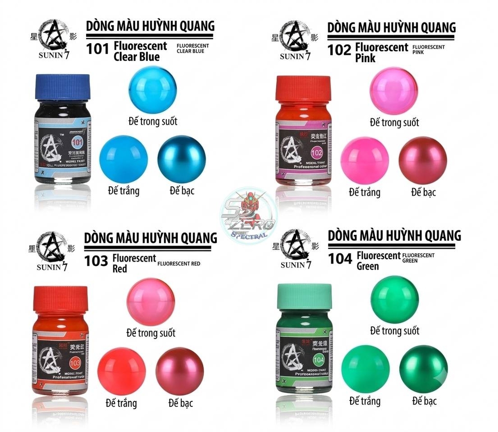 Sơn Sunin Huỳnh Quang Fluorescent Color S101-S108