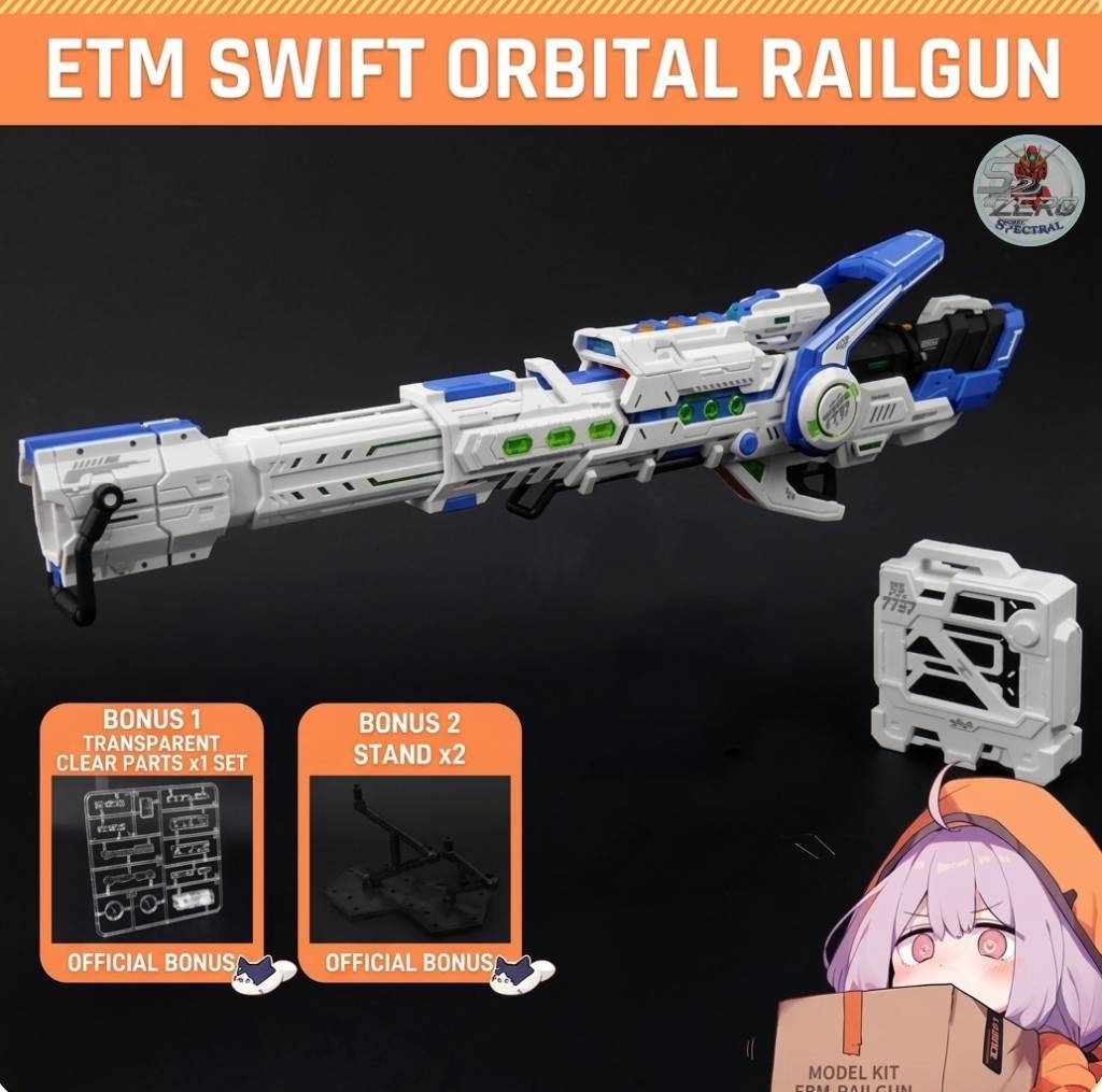 Mô hình lắp ráp Strike Railgun Hyper Mega Bazooka Launcher cho RG Hinu gundam các loại - ETM Model