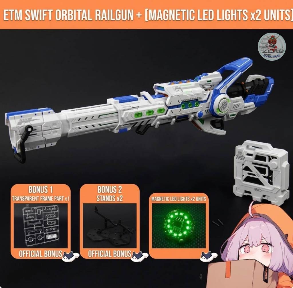 Mô hình lắp ráp Strike Railgun Hyper Mega Bazooka Launcher cho RG Hinu gundam các loại - ETM Model