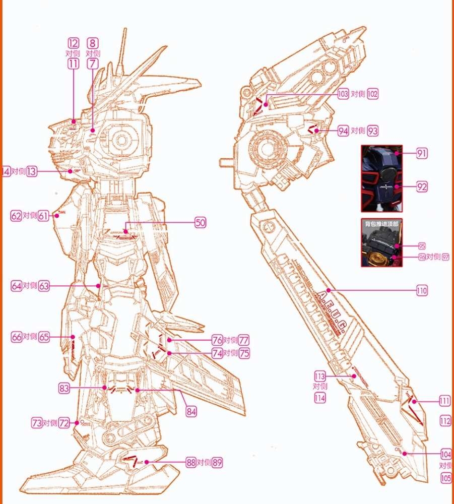 Decal nước Hyaku Shiki Kai MG HG các loại Water Sticker