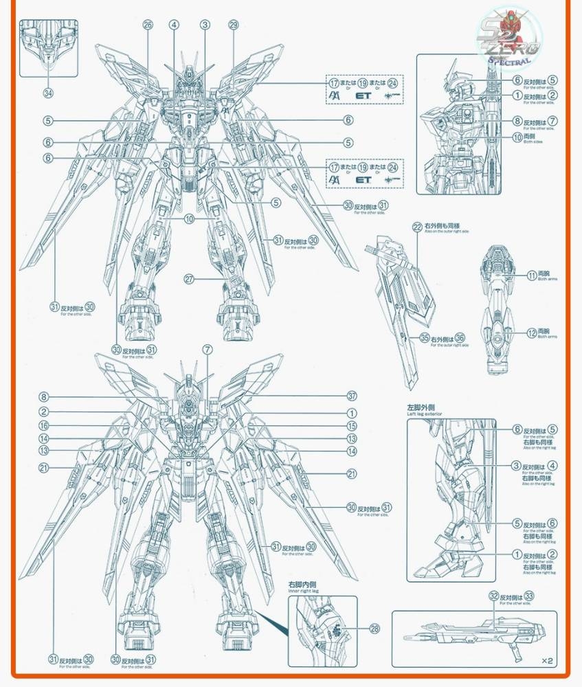 Decal nước dán mô hình MGEX Strike Freedom - twilight, midnight,...