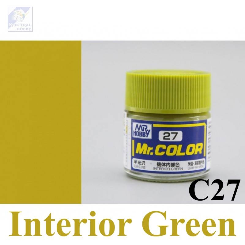 Sơn mô hình Mr.hobby color Green series (các tông màu xanh lá) paint lacquer C-series