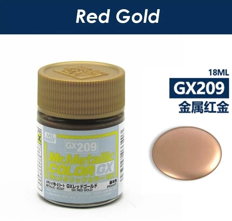 Sơn mô hình mr.hobby GX metallic color lacquer series - red black yellow gold blue green silver