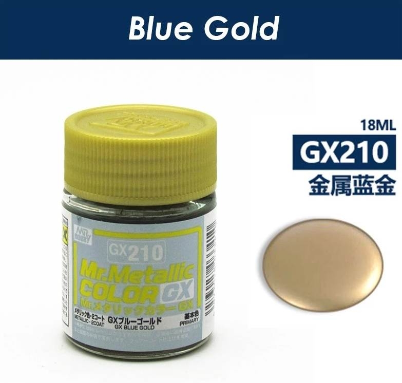 Sơn mô hình mr.hobby GX metallic color lacquer series - red black yellow gold blue green silver