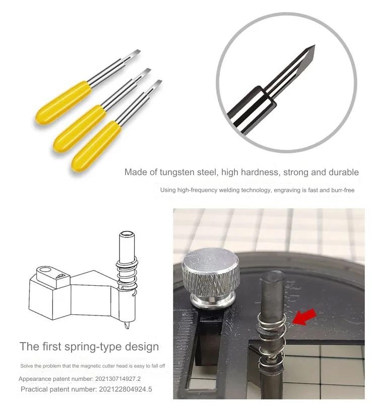 Dụng cụ cắt tròn MS-075 Tungsten Steel Precision Circular Cutter Stepless 1-50mm Round Stickers