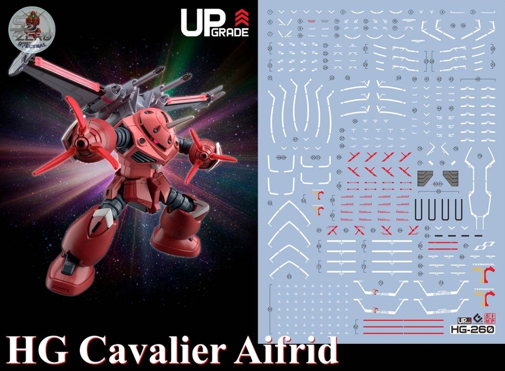 Decal nước HG Cavalier Aifrid - các loại