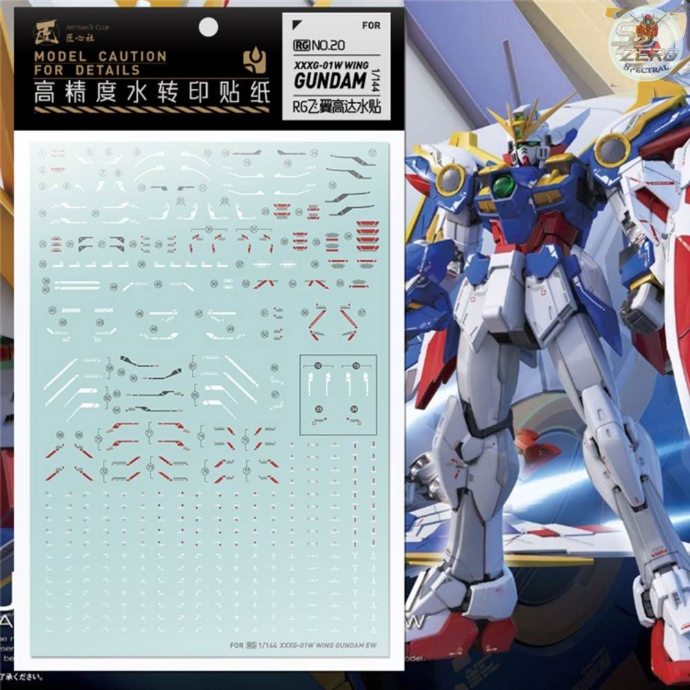 Decal nước RG Wing Gundam EW XXXG-01W các loại