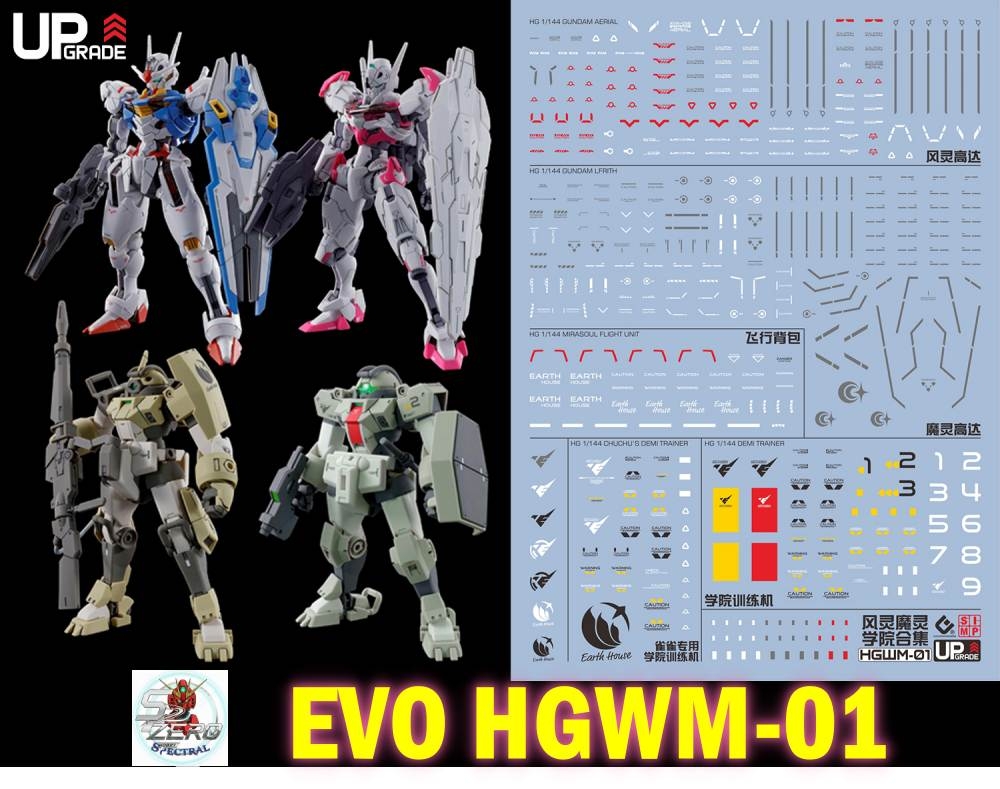 Decal nước dán mô hình CALIBARN MERCURY HG các loại Water sticker