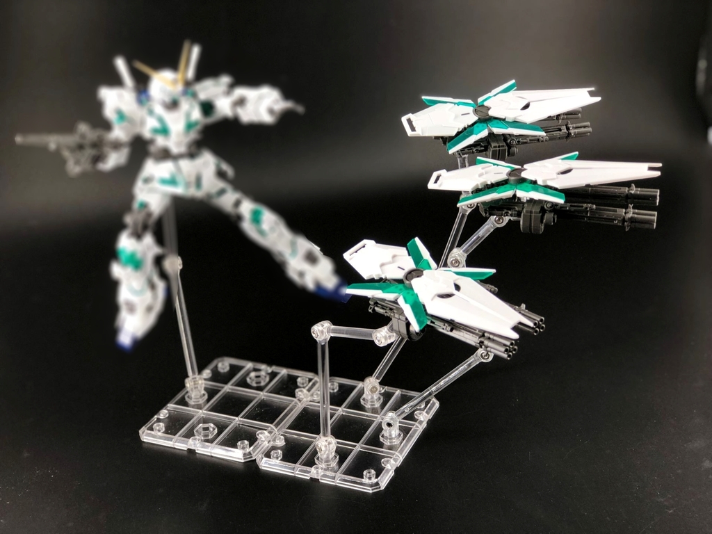 Phụ kiện lắp ráp Perfect DE Enhanced Shield x3 + bộ kết nối + 3 action base figure cho 1/144 HG RG Unicorn