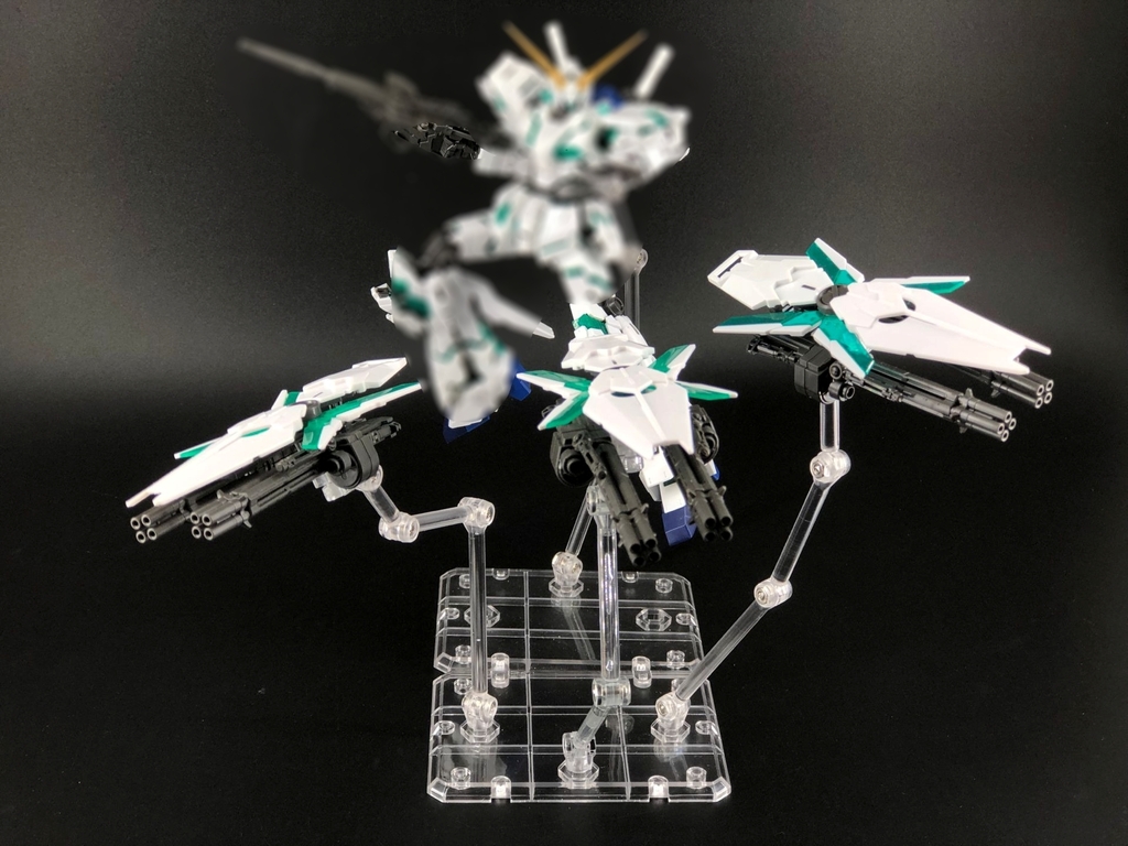 Phụ kiện lắp ráp Perfect DE Enhanced Shield x3 + bộ kết nối + 3 action base figure cho 1/144 HG RG Unicorn