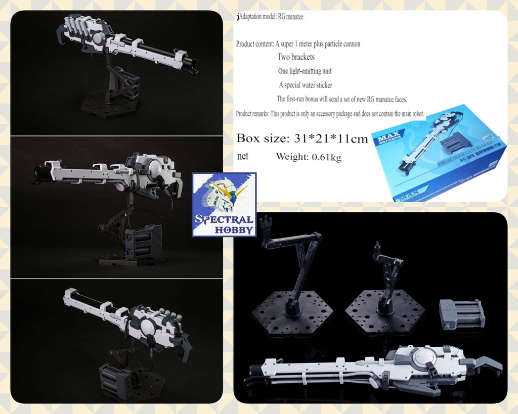 Phụ kiện lắp ráp Hyper Mega Bazooka Launcher cho RG HI-V NU RX93 EWRG022 (Không kèm gundam)