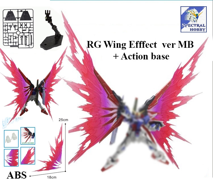 Phụ kiện Mô hình Effect Wing cho MG RG Destiny ver MB + HG/RG base 1/144 (sp không kèm gundam)