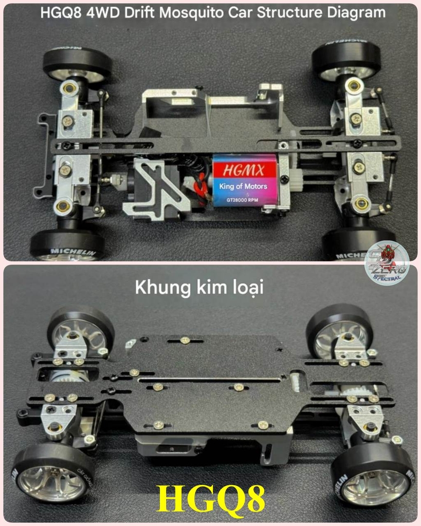 Ô tô điều khiển RC Car Drift 1/28 Mini-Q8 4WD RC Electric Model Racing RTR