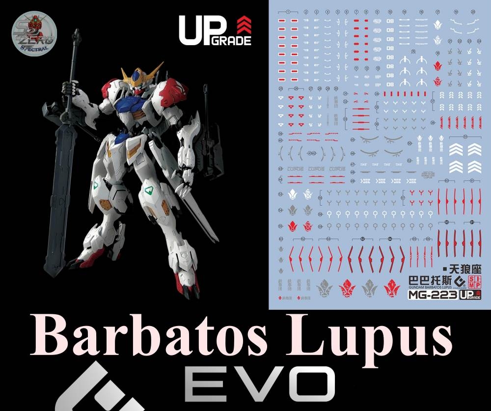 Decal nước dán mô hình Barbatos Lupus các loại - Water sticker