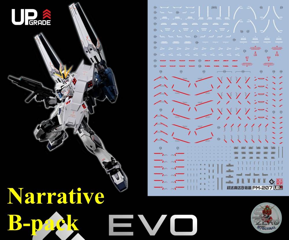 Decal dán mô hình NARRATIVE GUNDAM B/C pack MG HG Water sticker