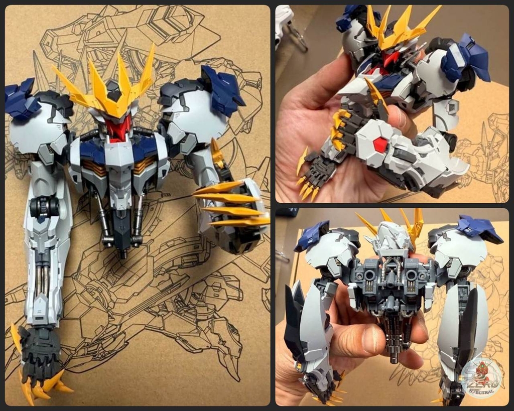 Mô hình lắp ráp 1/100 Barbatos Lupus Rex metal frame Wolf model