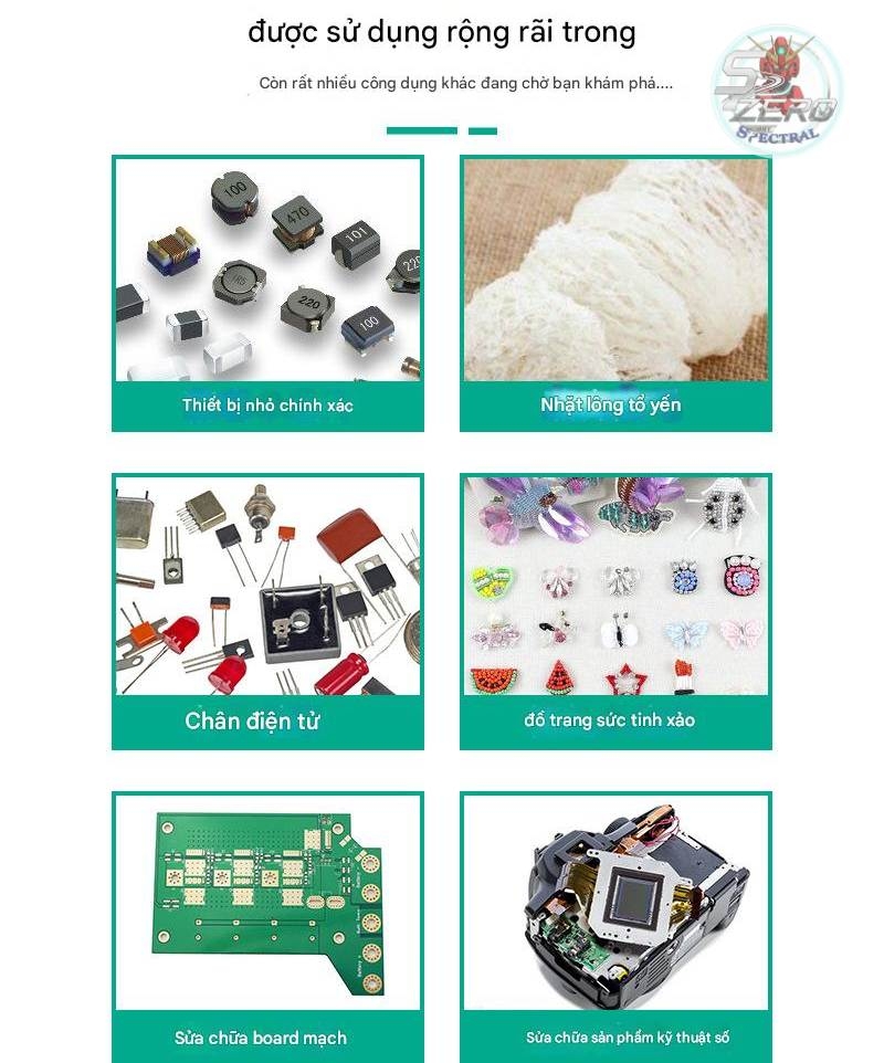 Nhíp sứ kẹp gắp linh kiện tự giữ - nhịp ngược Ceramic tweezers interchangeable cross-shaped heads