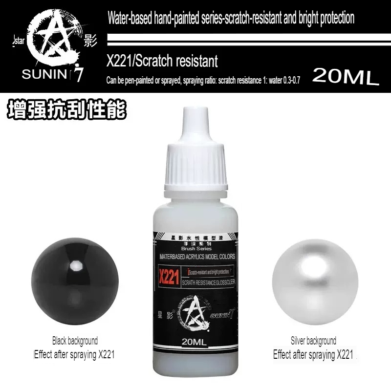 Sơn mô hình Sunin topocoat phủ bảo vệ figure SF01 Scrath Resistance Gloss Flat Clear for Draw Brush/airbrush